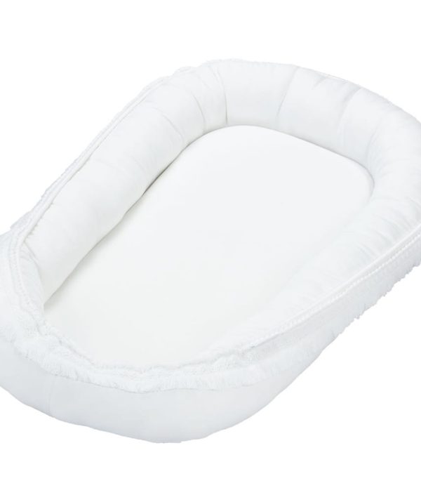 Cotton & Sweets, hvidt boho babynest i bomuld
