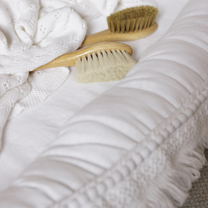 Cotton & Sweets, hvidt boho babynest i bomuld