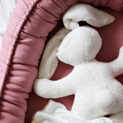 Cotton & Sweets, blush klassisk babynest i 100 % linned - Billede 3