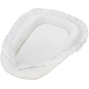 Cotton & Sweets, hvidt babynest i satin