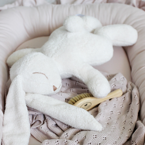 Cotton & Sweets, pudder lyserød babynest i satin