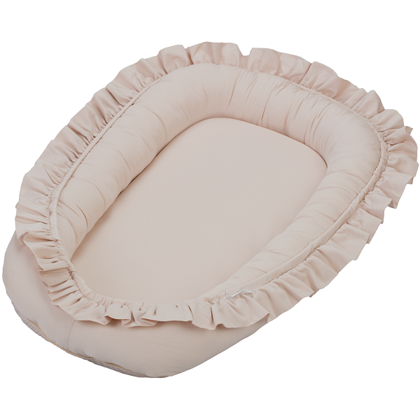 Cotton & Sweets, pudder lyserød babynest i satin