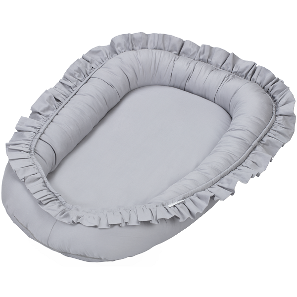 Cotton & Sweets, grå babyrede i satin