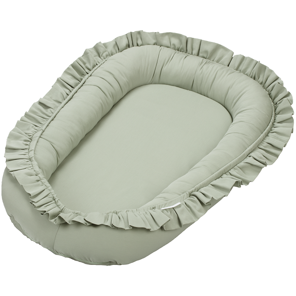 Cotton & Sweets, ørkenggrøn babynest i satin