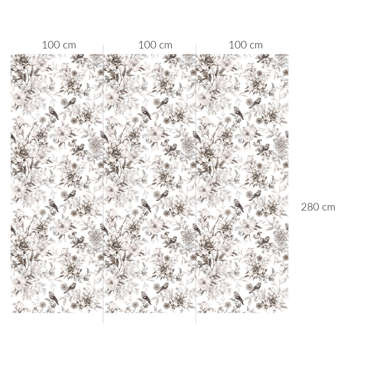 Dekornik, tapet Monochrome Flowers - Billede 7