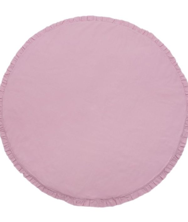 Babylove, rund legemåtte med flæser 120 cm, rosa