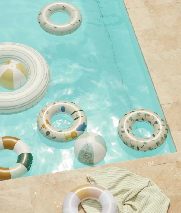 Liewood, Baloo badering, Stripe Dusty mint/Creme de la Creme
