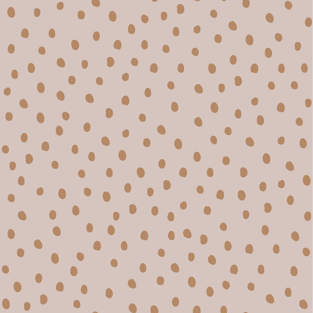Dekornik, tapet Irregular Dots Powder Pink Cinnamon