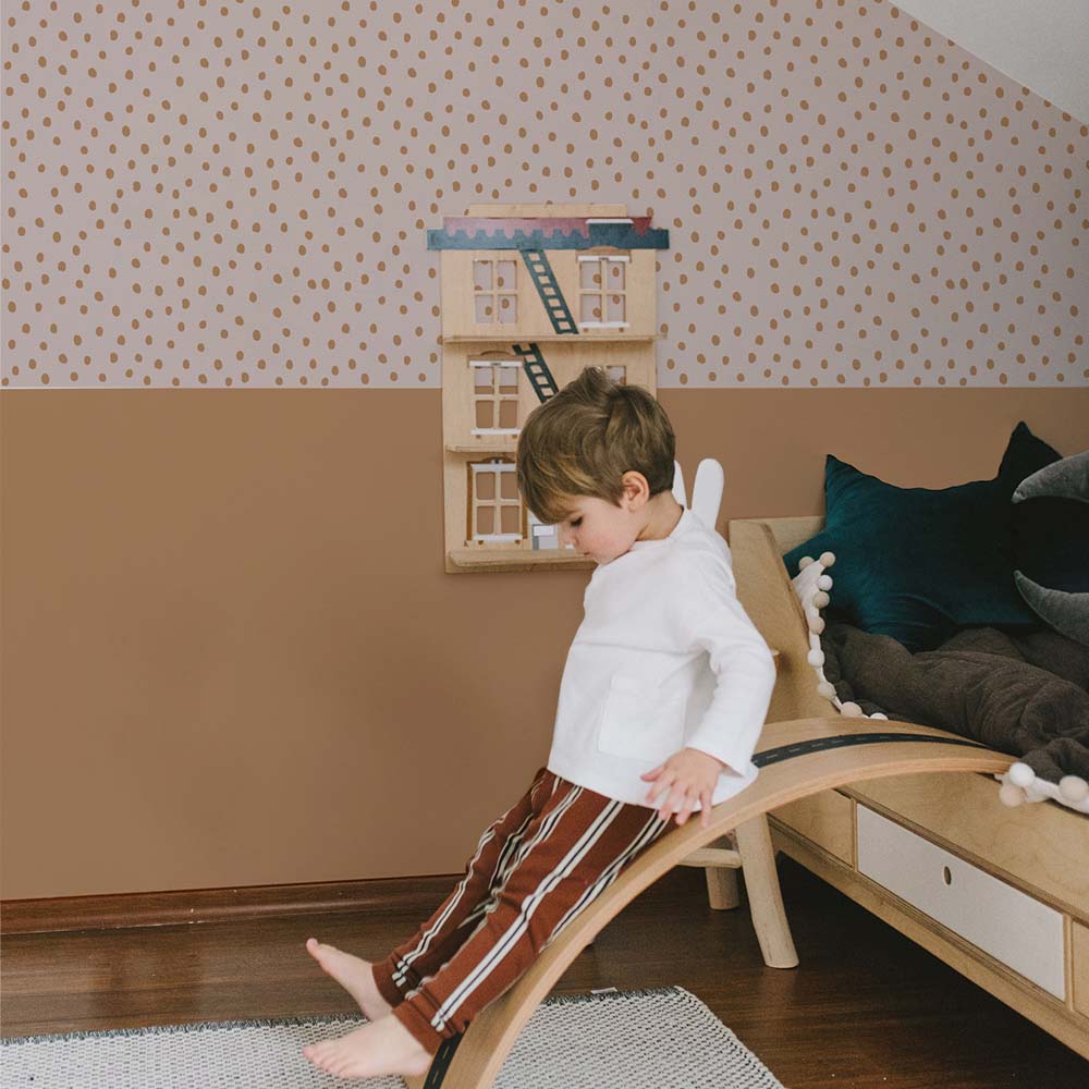 Dekornik, tapet Irregular Dots Powder Pink Cinnamon - Billede 2