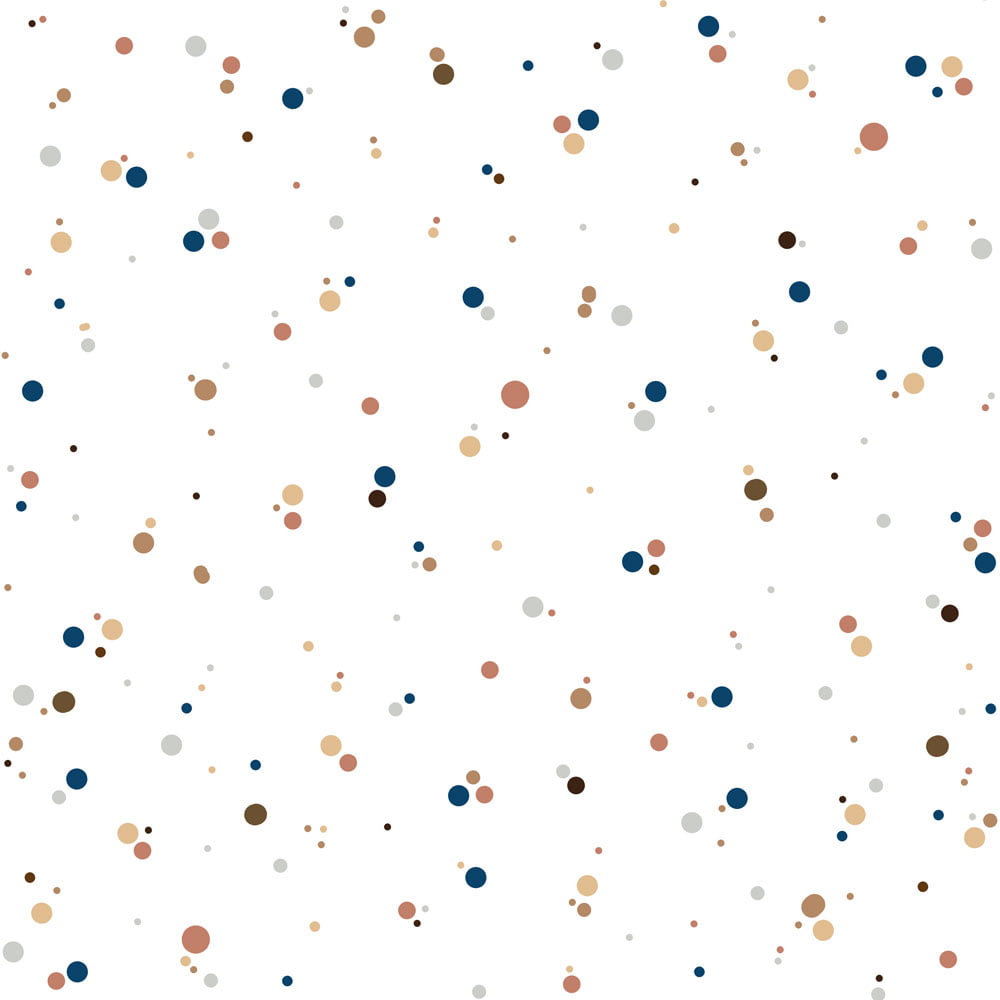 Dekornik, tapet Dots Minimini Cinnamon Blue