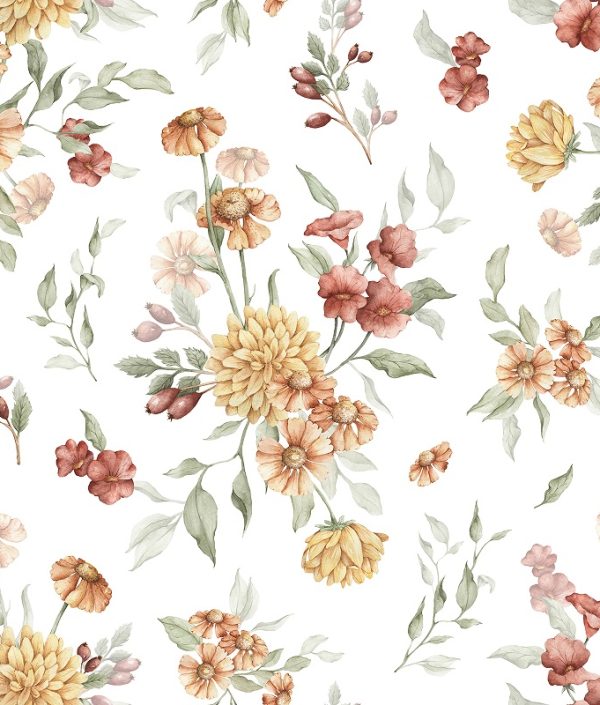 Dekorillo, tapet Gyldne blomster