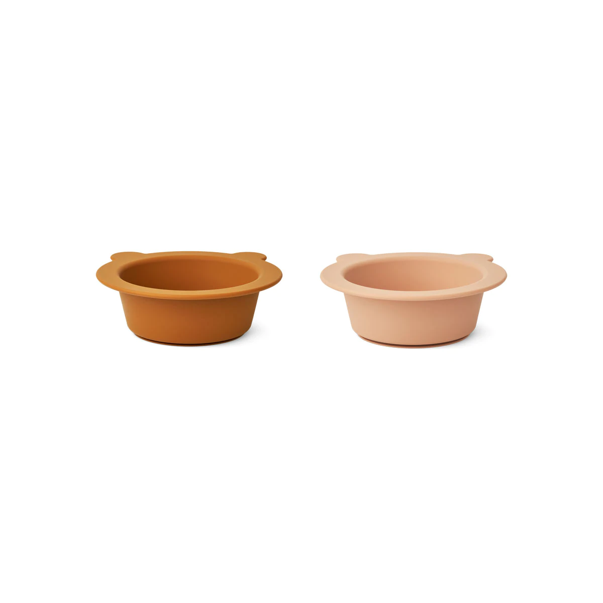 Liewood, 2-pak silikoneskål med sugekop Peony, Mustard tuscany rose - Billede 2