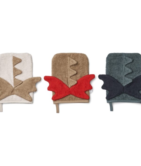 Liewood vaskeklude 3-pack Sylvester, Dragon multi mix
