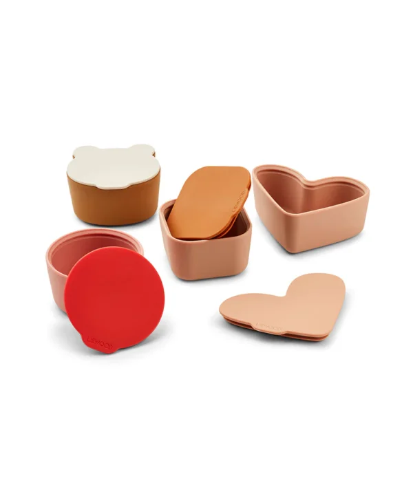 Liewood, Toto 4-pak snackskåle i silikon, Rose multi mix