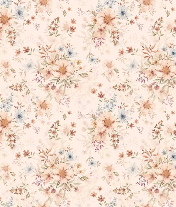 Dekornik, tapet Blomster med orange