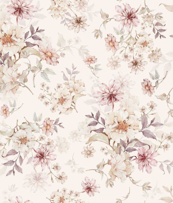 Dekornik, tapet Blomster med violet