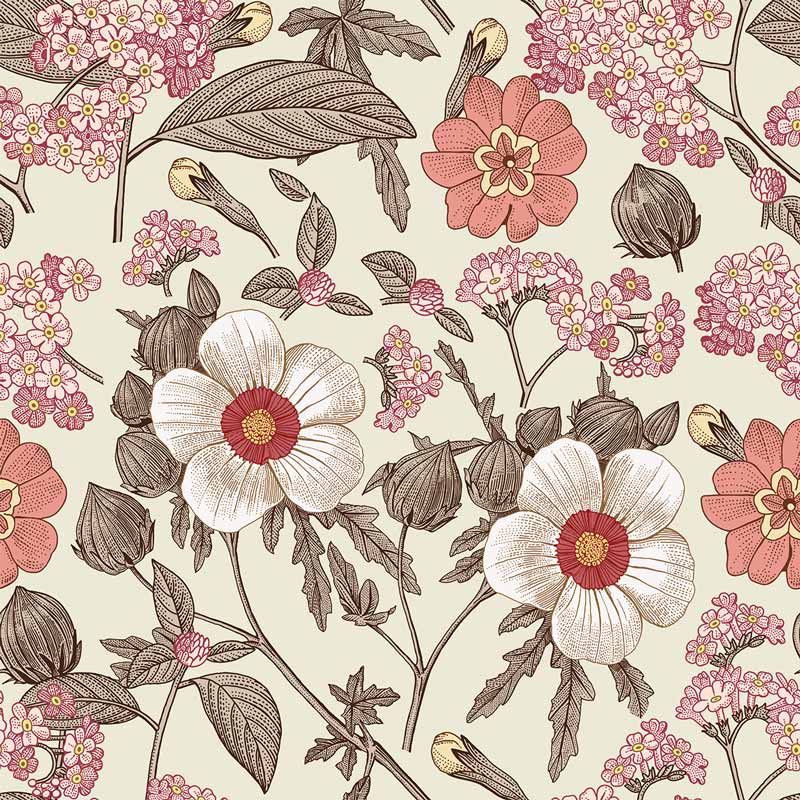 Dekornik, Tapet Retro Bouquet