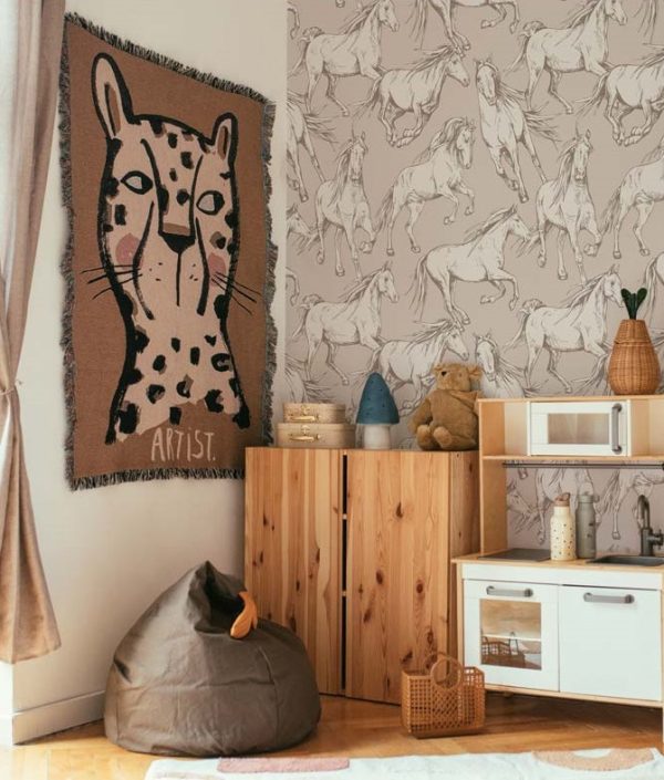 Dekornik, Tapet Heste Beige