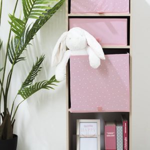Opbevaringskurv Rosa stjerner