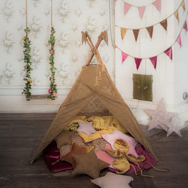 Numero 74, tipi-telt til børneværelset, Hvid blonde - Billede 4