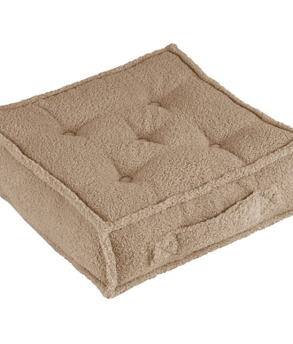 Cotton&Sweets, siddepuf boho bouclé, Chocolate