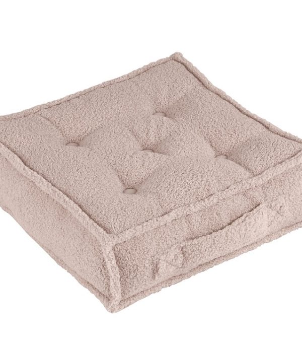Cotton&Sweets, siddepuf boho boucle, Powder pink