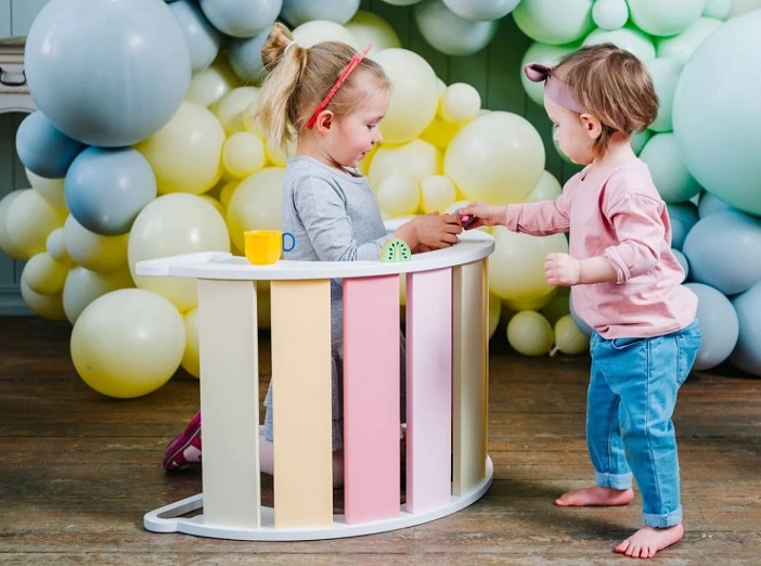 Klatregynge til børneværelset, pastel regnbue - Billede 3