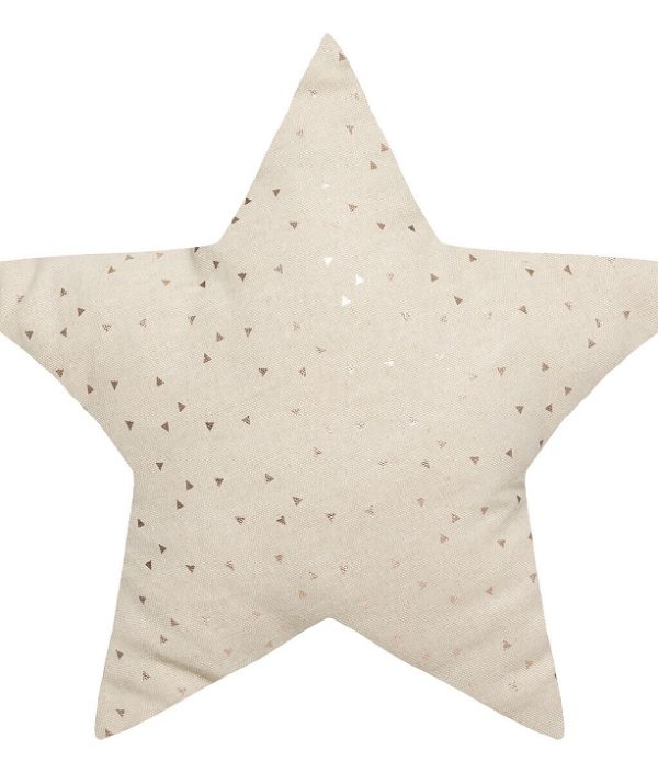 Beige pude, stjerne