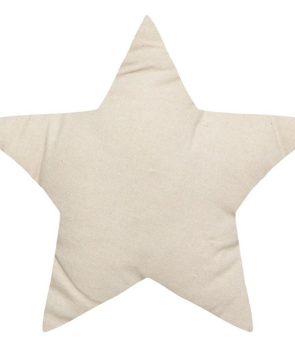 Beige pude, stjerne