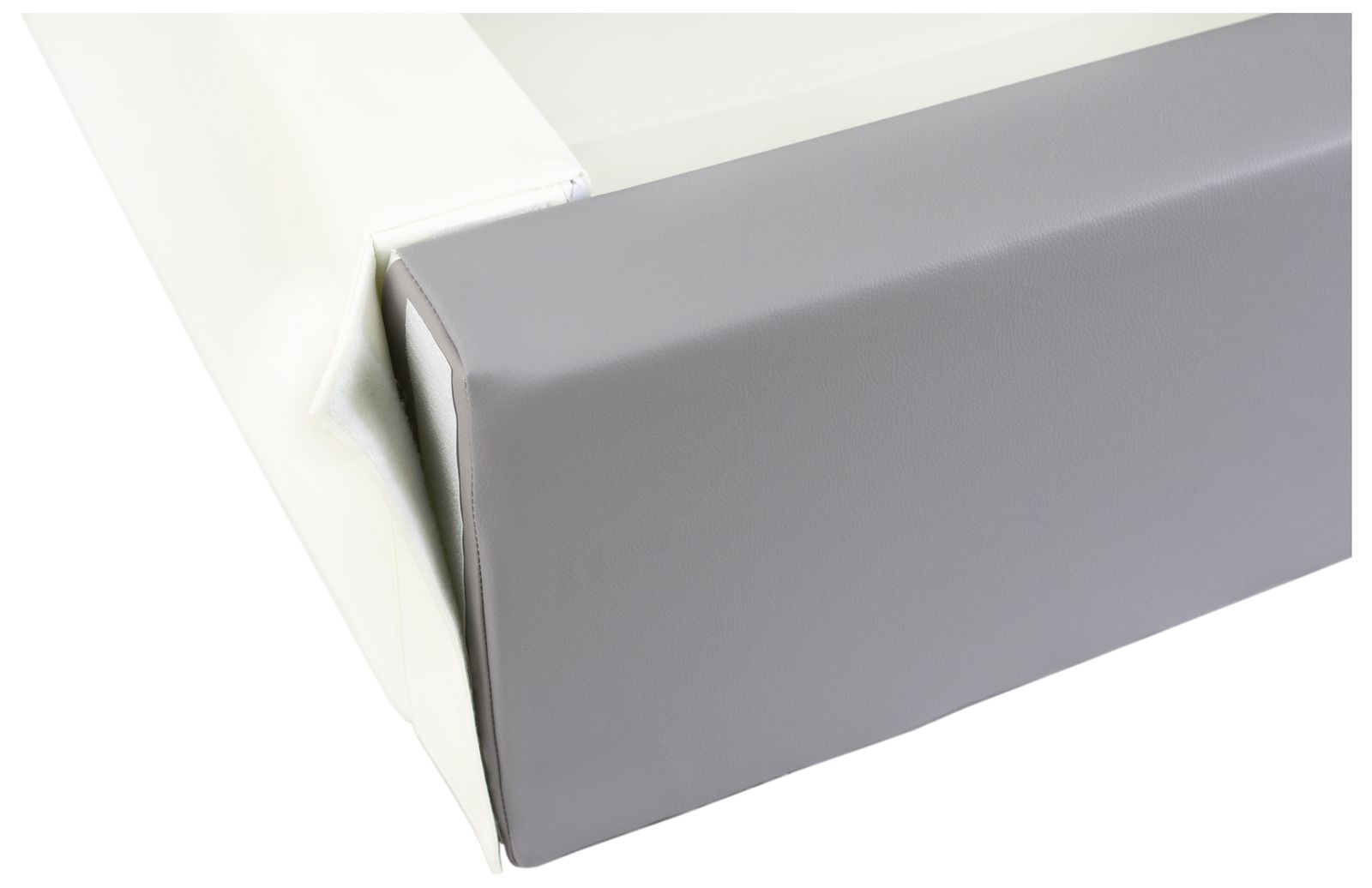 Rektangulært grå/hvid boldbassin 80x80x30 cm (valgfri boldfarve) - Billede 3