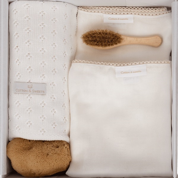 Cotton & Sweets, Gaveæske Newborn IV, Vanilje