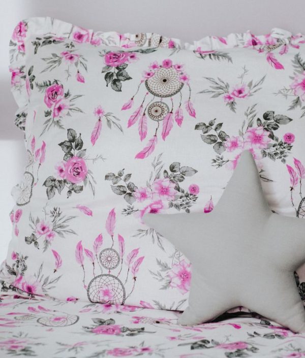 Babylove, Sengetøjssæt pink garden juniorseng