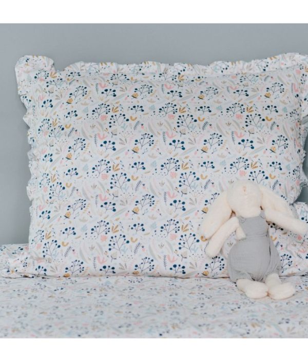 Babylove, Dynebetræksæt blue garden juniorseng