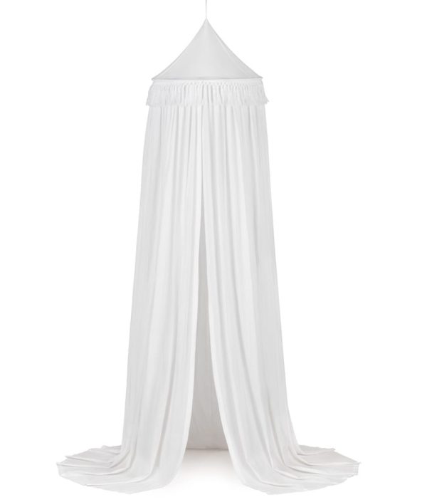 Boho hvid sengehimmel i bomuld til børneværelset , Cotton & Sweets