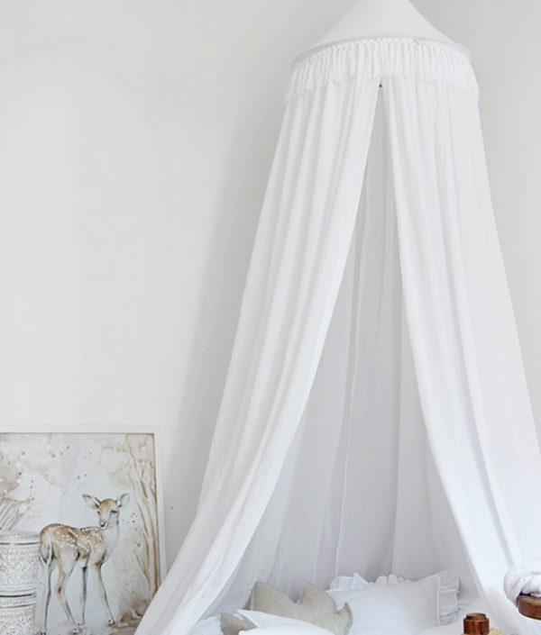 Boho hvid sengehimmel i bomuld til børneværelset , Cotton & Sweets