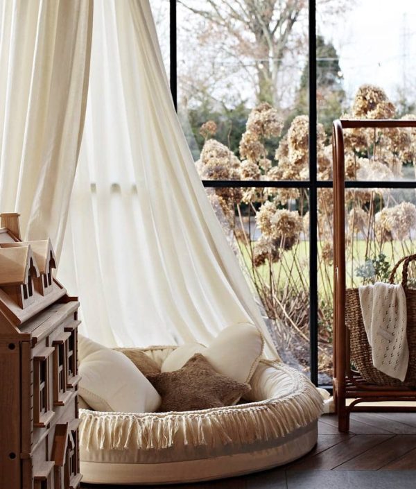 Boho vanilje sengehimmel i bomuld til børneværelset, Cotton & Sweets