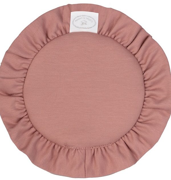 Blush rund tæppe med flæse til dukkehuset, Cotton&Sweets
