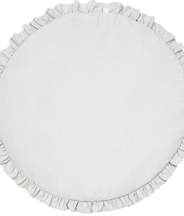 Lysegrå legemåtte Basic med flæse, Cotton&Sweets