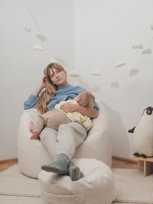 Bini saccosæk soft, Butter - Billede 2