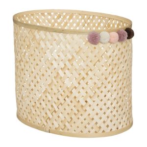 Opbevaringskurv med pompom bambus, 3-pak