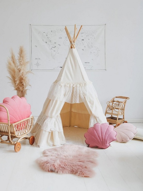 Moi Mili, tipitelt med flæser Shabby Chick - Billede 8