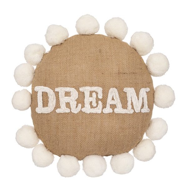 Rund pude med pompom, Dream