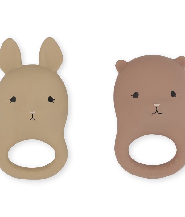 Konges Sløjd, bidelegetøj Rabbit Bear, 2-pak