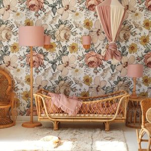 Lamps&Company, Bordlampe til børneværelset, rosa linned