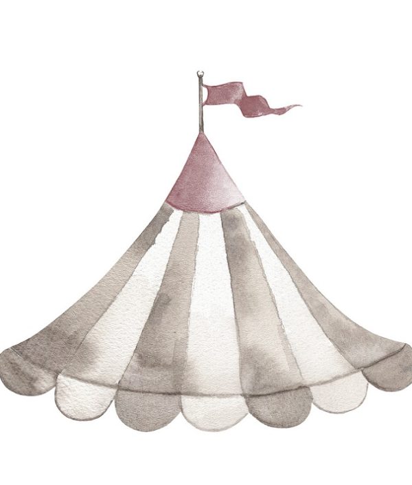 Babylove, vægklistermærke Cirkusloft dusty pink