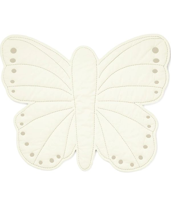 Cam Cam, legemåtte i bomuld Butterfly, Off white