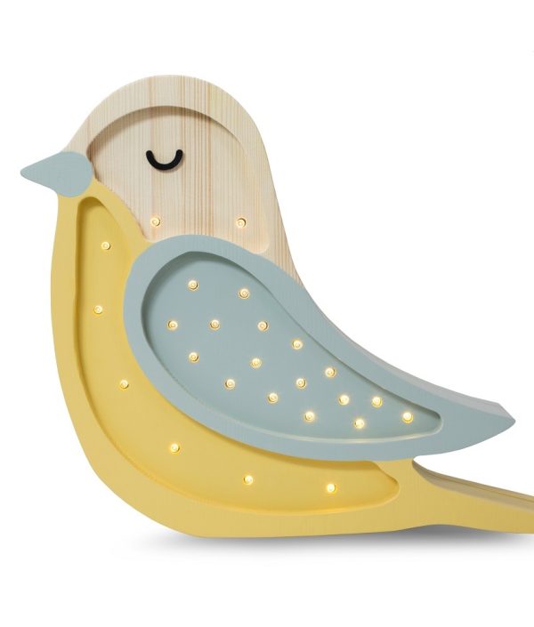 Little Lights, Natlampe til børneværelset, Stor fugl Khaki mustard