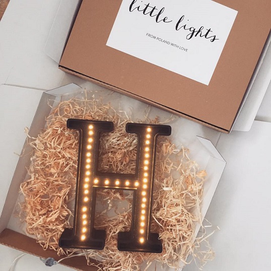 Little Lights, Natlampe til børneværelset, Bogstav H - Billede 2
