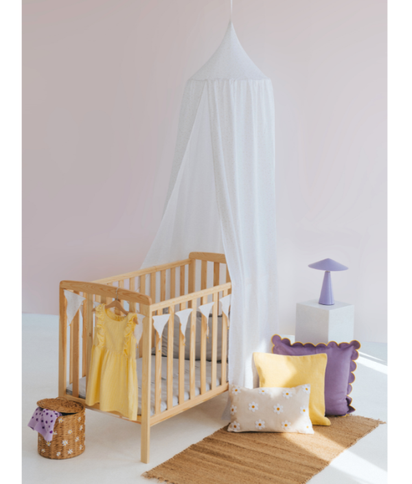 Babylove, Hvid sænghimmel i bomuldsmuslin med lysslynge