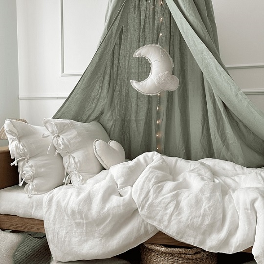 Stor maxi sage sængehimmel i hør, Cotton & Sweets - Billede 5